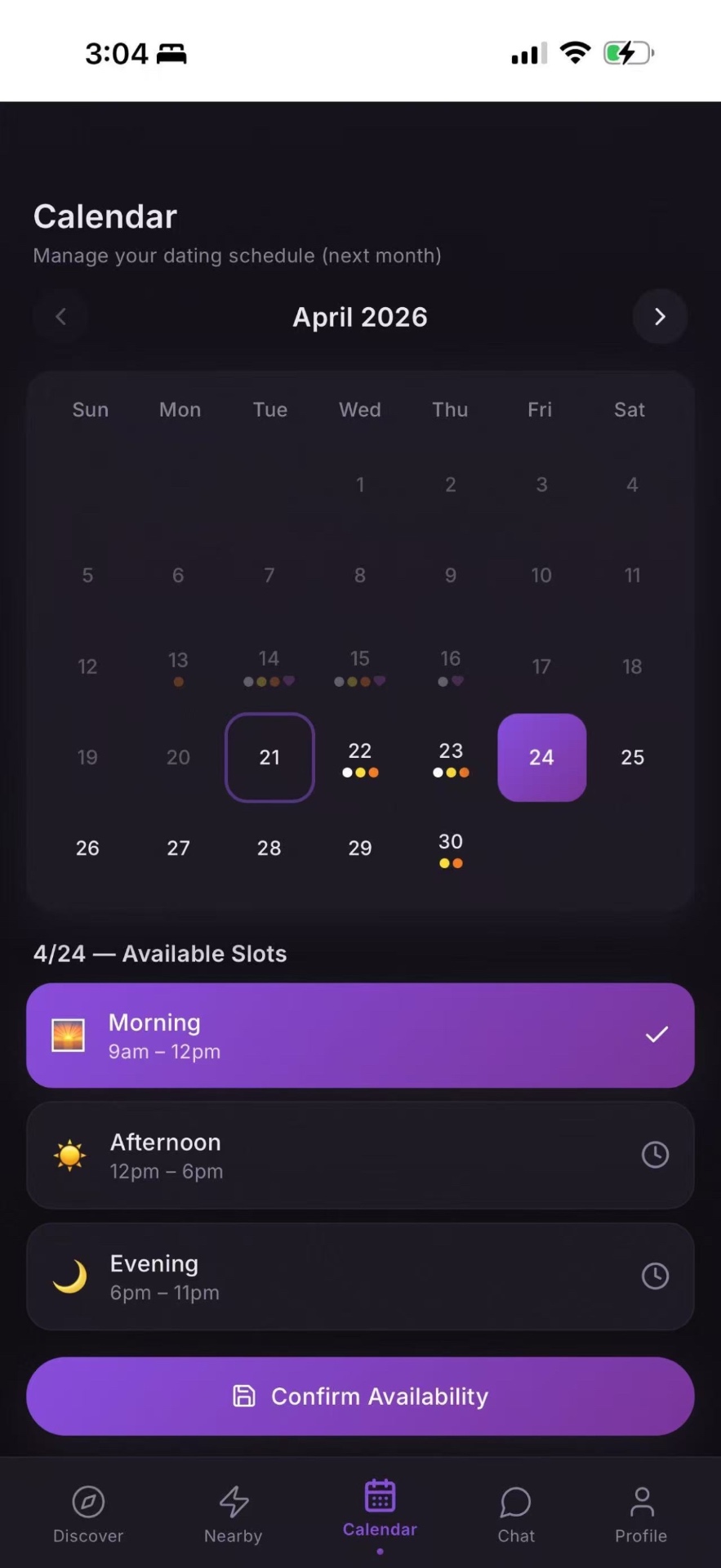 Book the date on a calendar